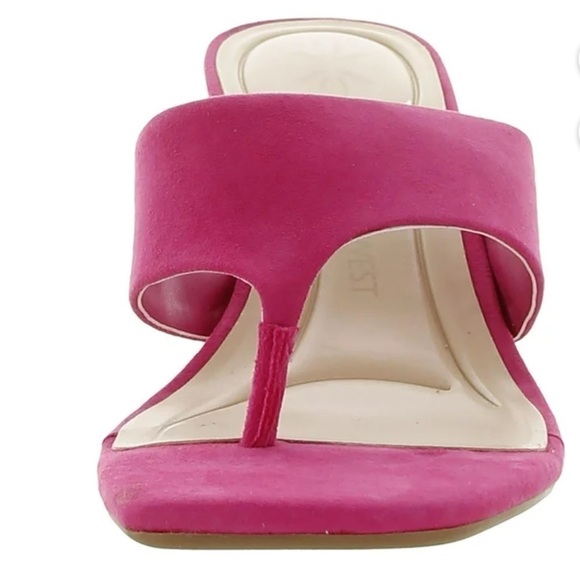 NINE WEST Womens Pink Shock Comfort Breathable Non-Slip Gelina Square Toe Block - Picture 4 of 12